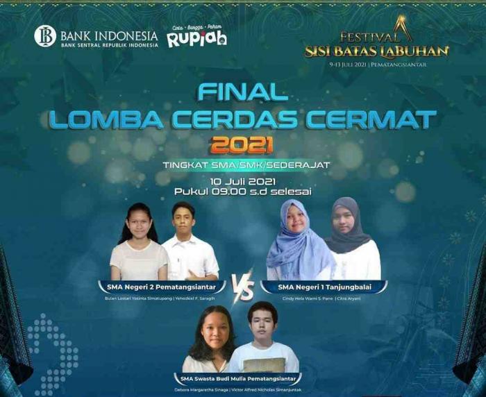 SMAN 1 Tanjungbalai Raih Juara II LCC BI Pematang Siantar, Diikuti 88